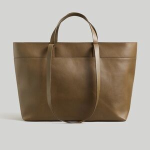 NWT Madewell Zip-Top Essential Tote in Burnt Olive